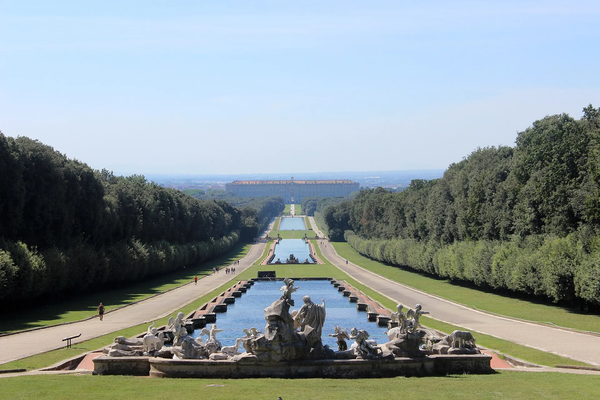 Vista sui giardini della Reggia di Caserta